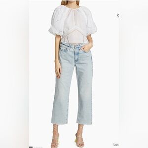 Frame Denim Le Jane Crop Light Blue Jeans Size 27